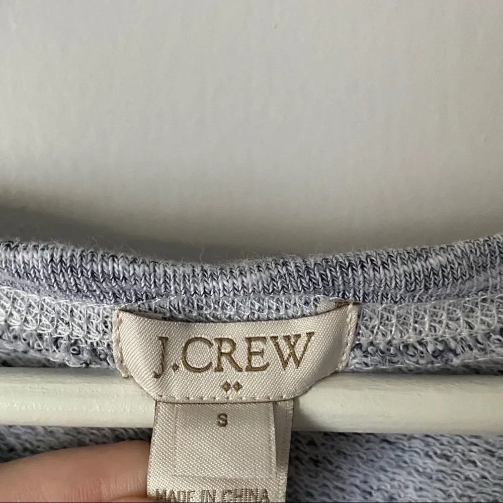 J.Crew Gray Light weight long sleeve side slit